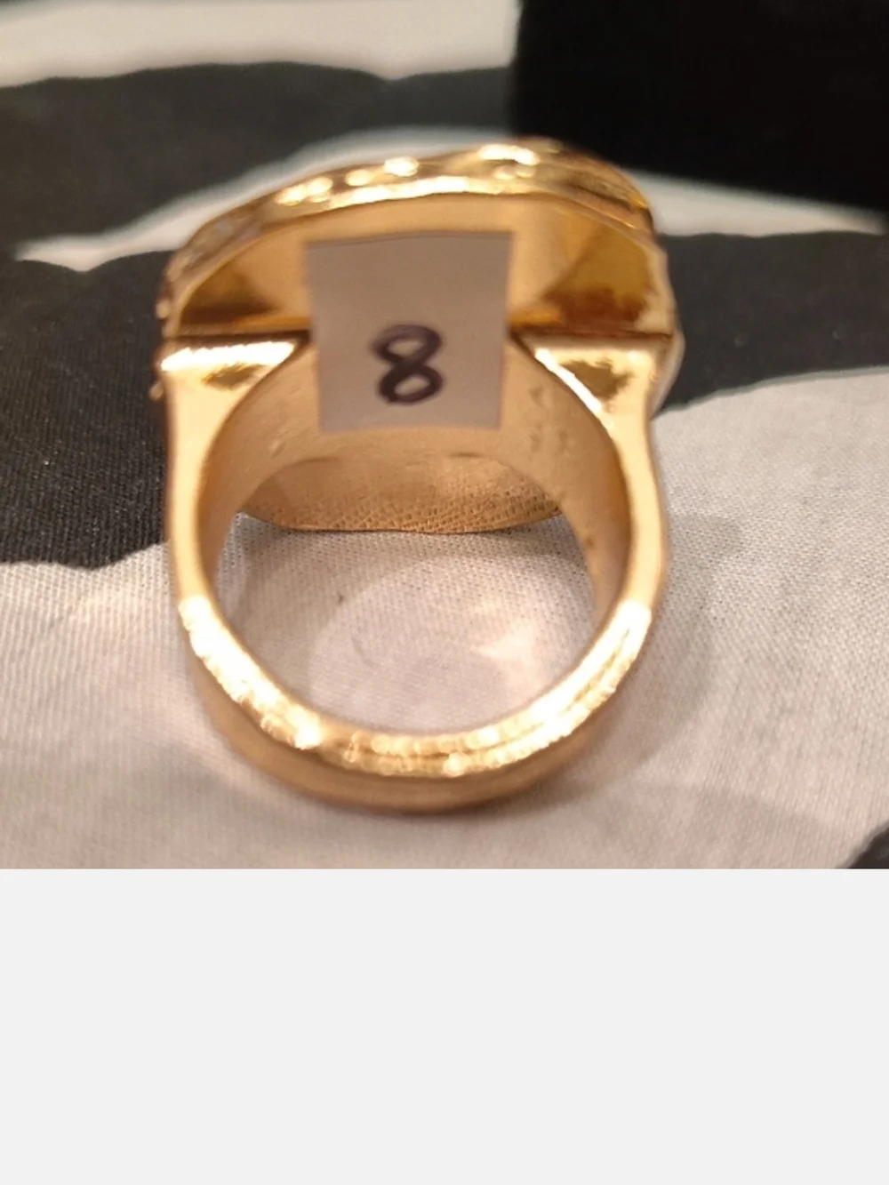 3 For $10🆕Gold Black Chunky Statement Ring Sz8